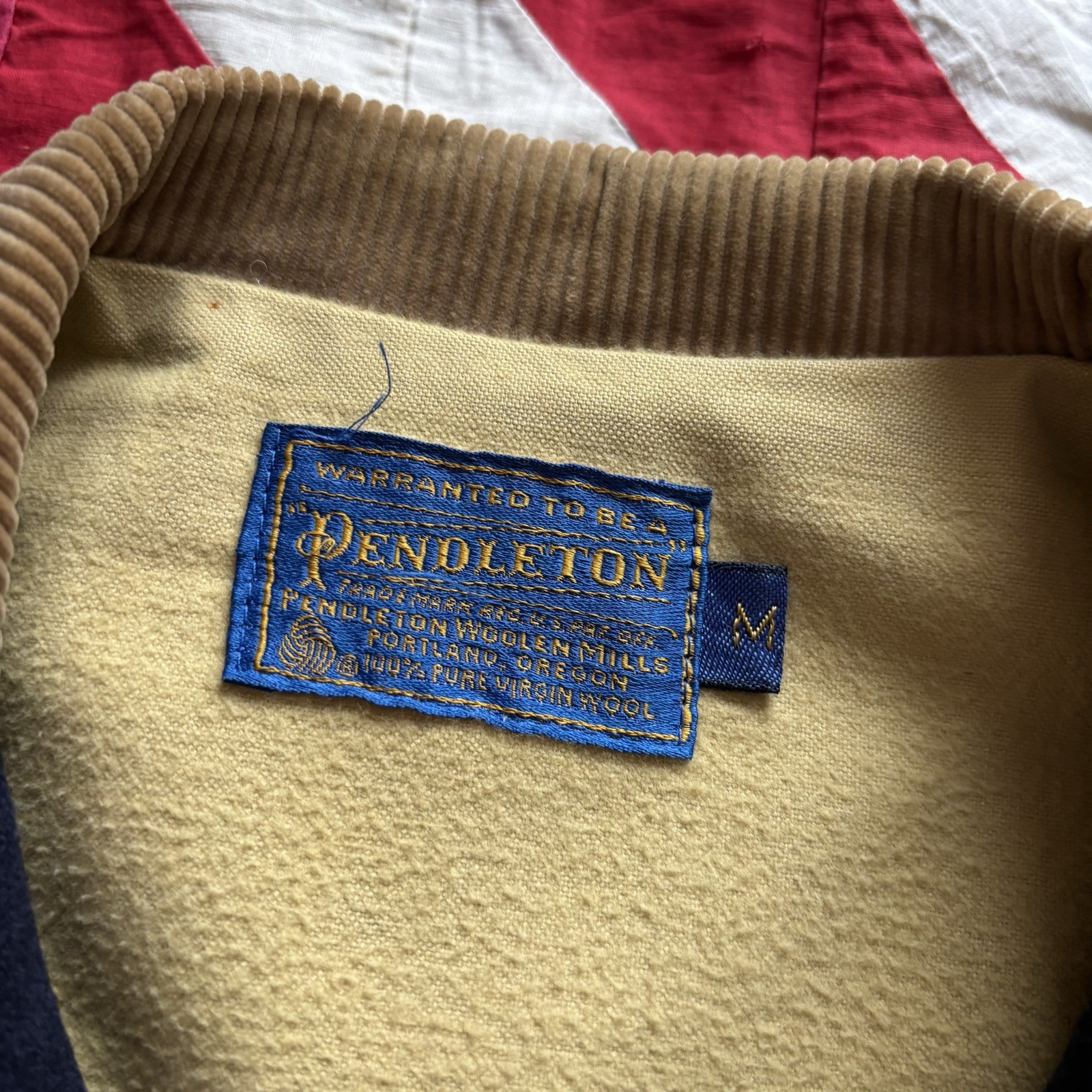 Vintage Pendleton Wool Snap Front Jacket Corduroy… - image 4