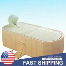 Portable Bathtub Fit Adult Foldable Home Freestanding Bath Hot SPA Tub With Lid