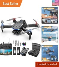 Drone with 1080P Camera for Kids Adults, Foldable RC Quadcopter with One Key ...