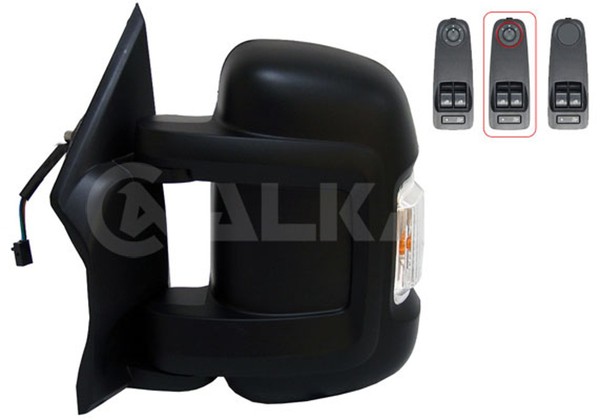 Alkar AußEnspiegel 9269922 W16W Beheizbar Mit Temperatursensor Kurzer Spiegelarm-image