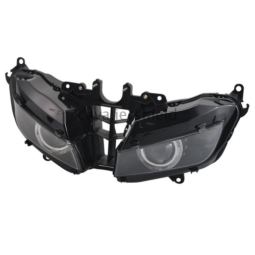 Front White Angel Eyes HID Fully Headlight Assembly for Honda CBR600RR 2013-2018 - Picture 11 of 12