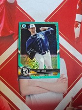 2018 Bowman Chrome Base Aqua Shimmer Refractor Eric Lauer /125