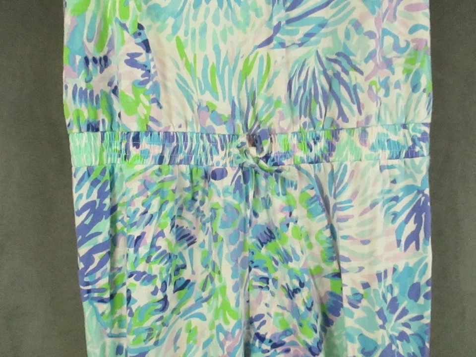 Mono Lilly Pulitzer Niñas Grande 12-14 Floral Sin Mangas Una Pieza 001524 Foto 3 de 4