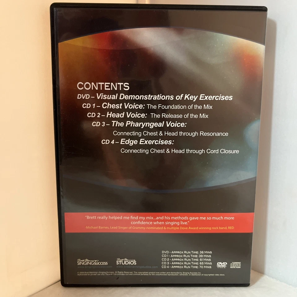 Brett Manning's MASTERING MIX Systematic Vocal Voice Training CD/DVD Set - Image 2 of 4