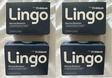 4 Lingo Continuous Glucose Biosensor Monitor (CGM) by Abbott - New Sealed