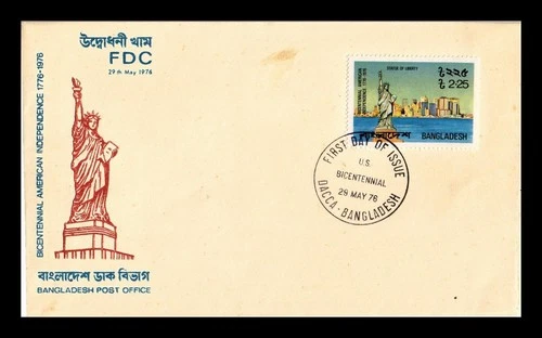 Dr Jim Stamps Bangladesh Bicentennial of American Independence First Day Cover