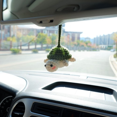 #ad #ad Crochet Sea Turtle Car Mirror Hanging Cute Car Accessory Mini Gift $29.75