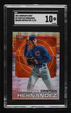 2021 Bowman's Best Orange Refractor 11/25 Cristian Hernandez #3 SGC 10 GEM 7c5