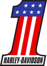 Harley Davidson One Logo Die Cut Laminated Vinyl Sticker/Decal