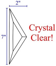 4x7 Half Diamond Stained Glass Bevels - Clear 5 2x7