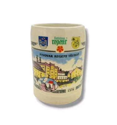 Vintage Beer Mug Stein Czech Bohemia Regent  RARE Collectible 5''