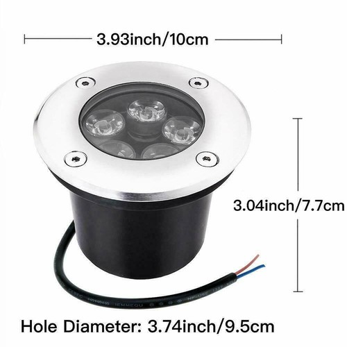 4 Pieces 5W 12V LED Ground Lights Garden Outdoor Path Landscape Light Waterproof - Picture 4 of 10