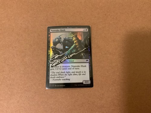 MTG Magic Nantuko Husk FOIL Sketched Signed Artist Proof ORI Carl Critchlow #SS - 第 1/2 張圖片