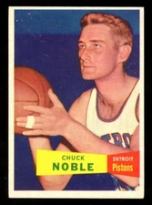 1957 Topps Basketball NBA 11 Chuck Noble Rookie NM Detroit Pistons RC Louisville