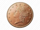 1870 CC Twenty Dollar Gold Double Eagle A Rare Sought After Fantasy Filler Coin