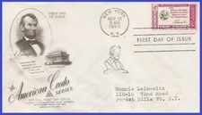 Usa5 1143 Addr Artcraft Fdc  A. Lincoln