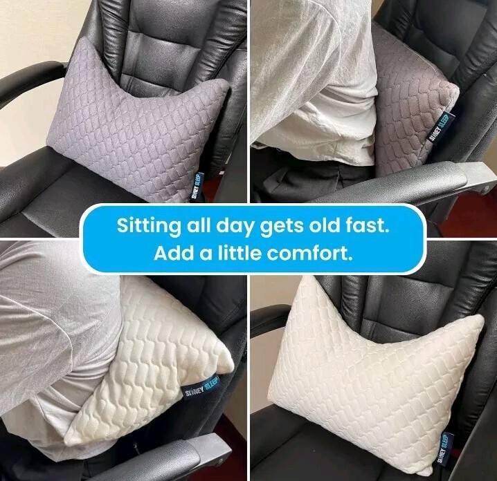 Set of 2 Mini Travel Size Neck Pillows - Knee Pillow - Back Lumbar Support - ...