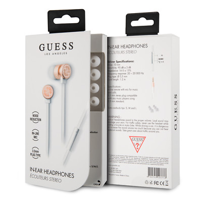 GUESS Stereo Kopfhörer Steckertyp: 3,5 mm Mit Mikrofon weiß / gold GUEPWIGO