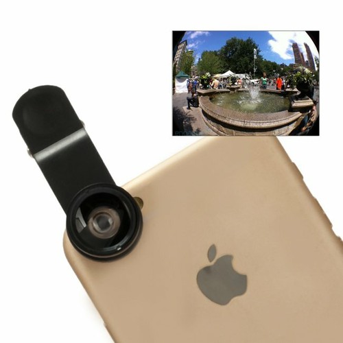 Universal 3 in1 Fish Eye+ Wide Angle + Macro Camera Clip-on Lens for Cell Phone - Photo 6 sur 12