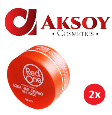 (39,97  / L ) 2 x RedOne Orange Aqua Hair Gelwax FULL FORCE 150ml