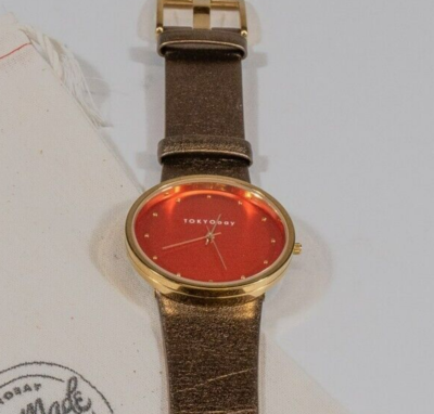 Tokyobay Orange Metallic faced Boyfriend style watch with  display picture 3