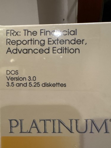 BRAND NEW IN SHRINK WRAP FRx FINANCIAL REPORTING EXTENDER ADV FOR PLATINUM ERP - Picture 2 of 4
