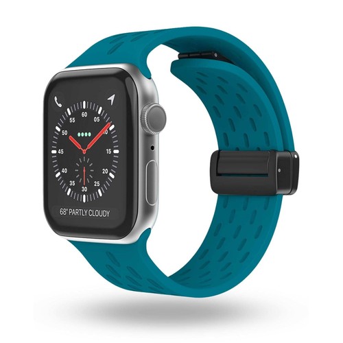 Silikonowa bransoletka sportowa do Apple Watch Series 1–10 SE Ultra oddychająca, elastyczna - Zdjęcie 31 z 56