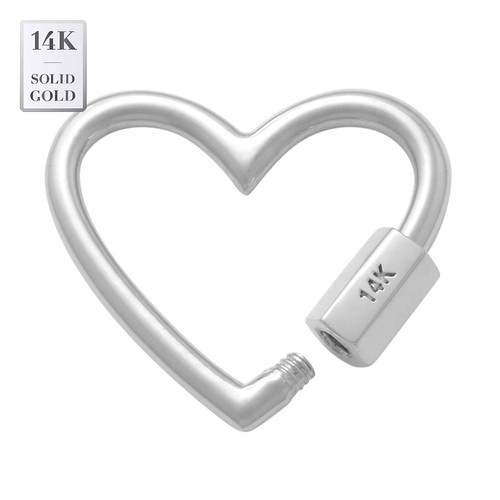 Conector potenciador de corazón de oro sólido real 14K, cadena duradera eslabón de dijes múltiples - Imagen 15 de 15