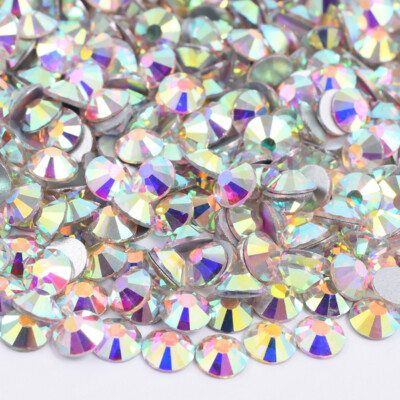 USA GLASS RHINESTONES SS16 4MM 1440 pcs Flatback Round Non Hotfx Crystal Bling