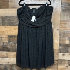 NWT Lane Bryant Black Gold Dot Cocktail Dress Size 22