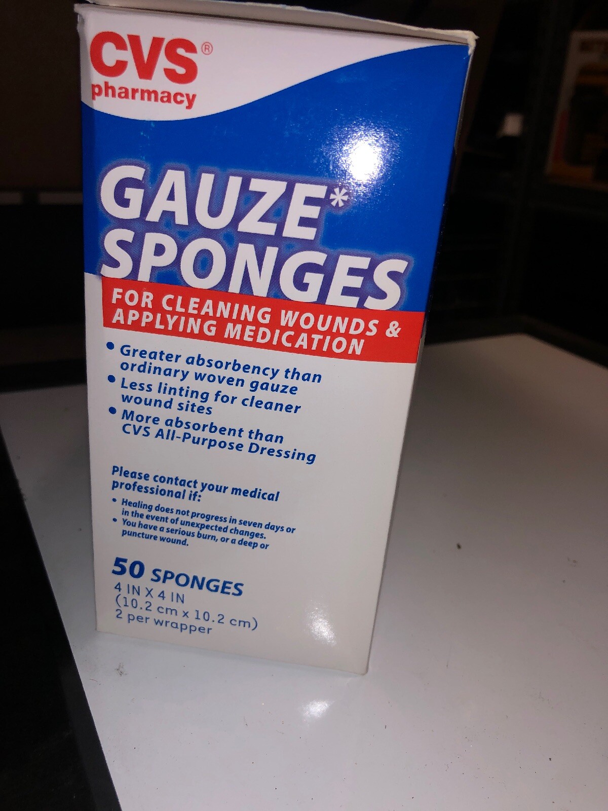 Sponge Wrapper STERILE Gauze Pad Sponges 4x4 Box Of 50 Pads 2 Per Wrapper CVS | eBay