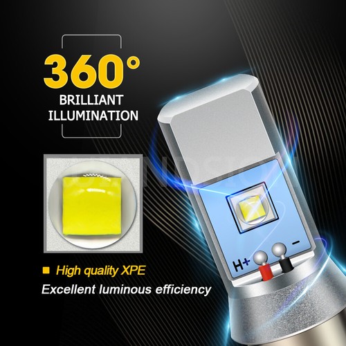 Ruiandsion P15D-25-3 LED Moto Phare Ampoule Indicateur De Voiture 6V Blanc 6000K - Picture 4 of 7