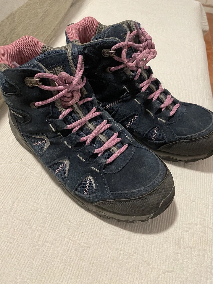 Karrimor Mount Mid Junior Azul Marino Rosa Senderismo Trail Botas Juveniles EE. UU. Talla 6 EU 38 Foto 4 de 4
