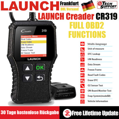 Launch CR319 Profi OBD2 Diagnosegerät Auto KFZ Scanner für VW Audi BMW Benz Opel