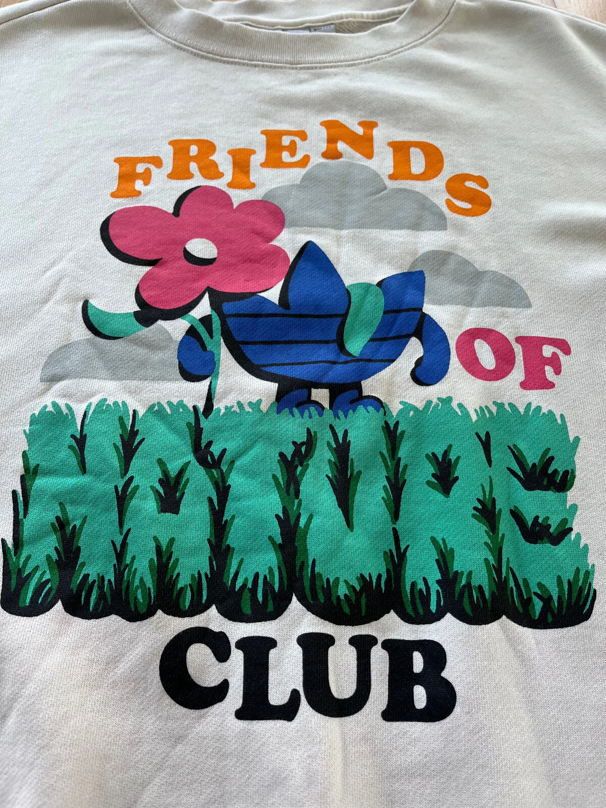 Felpa Adidas Friends of Nature Club Graphics Off White Uomo Taglia M