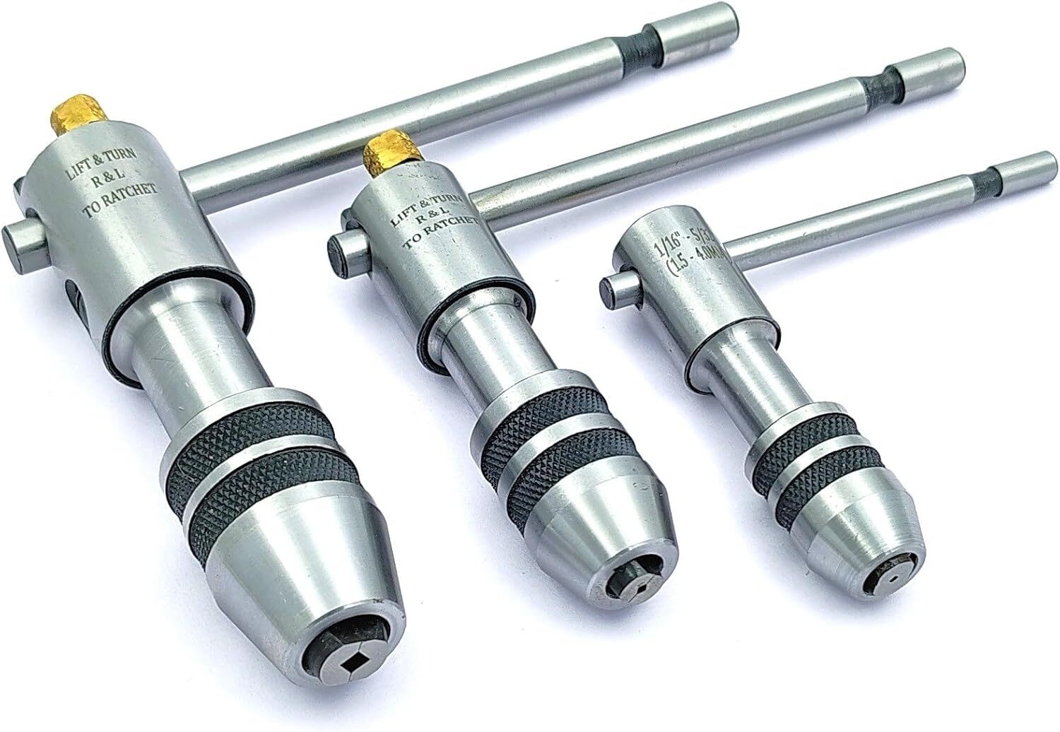 Buyohlic Set of 3 Reversible Ratchet Adjustable Tap Wrench with Plastic Case