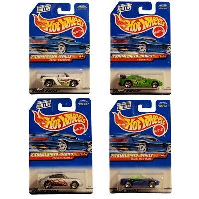 NEW 1999 Mattel Hot Wheels X-Treme Speed Series Complete Set #1-4 Vintage
