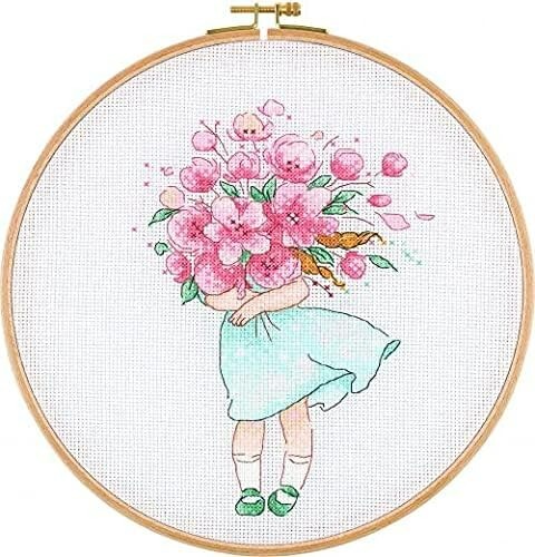 DMC My Cross Stitch - Flower Bouquet - 25cm With Hoop - E2609 - Picture 1 of 1