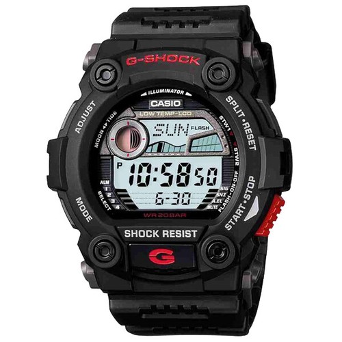 CASIO G-SHOCK WATCH G-7900 G-7900-1 MOON DATA TIDE GRAPH BLACK 2-YEARS WARRANTY - Picture 4 of 12