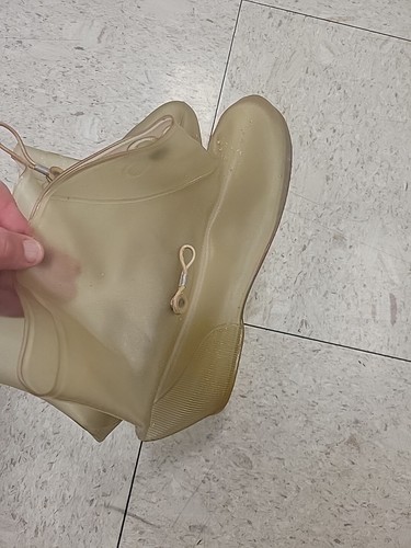 Vintage Sz 6 Plastic Rain Shoe Cover - Picture 2 of 5