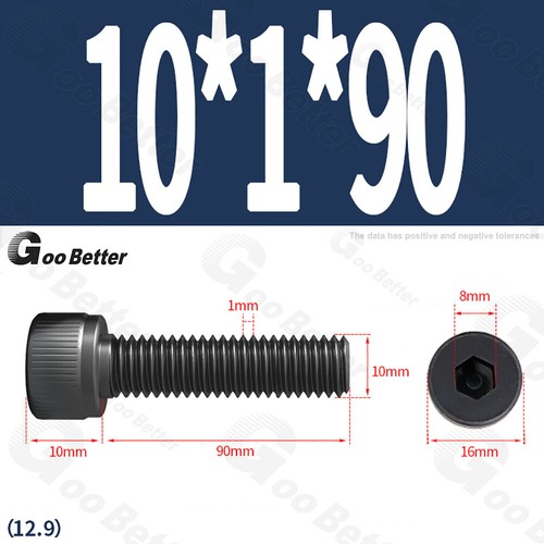Feingewinde Zylinderschrauben 12.9 Stahl M6 M8 M10 M12 Schwarz Innensechskant - Bild 45 von 85