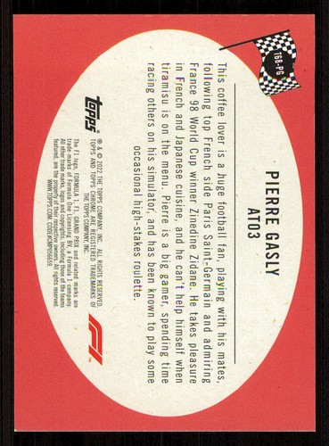 2022 Topps Chrome Formula 1 '68 Topps Hot Rods #T68PG Pierre Gasly - Picture 2 of 2