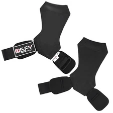 DEFY Weight Lifting Grips Padded Wrist Support Straps Heavy Powerlift Deadlifts