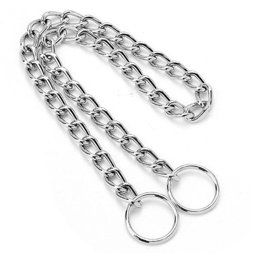 Heavy Duty Choker Collar Chain Dog Pet Slip Check Chains Round Twist Link Chrome - Picture 8 of 21