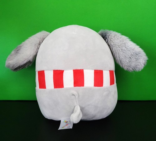 Squishmallows Holiday Ivy The Gray Dog 7.5” With Scarf Kellytoy Plush - Picture 2 of 3