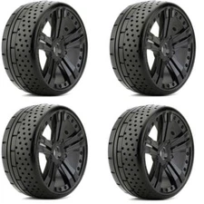 Powerhobby 1/8 GT Atomic Belted Mounted Tires 17mm Soft Compound (4) : 1/8 Buggy