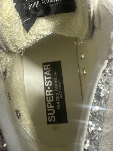 golden goose Slide sneakers in silver metallic leather with star MEN8 EUR41 - Picture 6 of 13