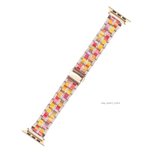 For Apple Watch Ultra Series 9 8 7 6 543 2 SE Lady Bling Resin Iwatch Band Strap - Picture 5 of 12