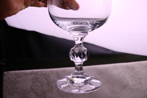 Cascade Water Goblets Set of 4 Import Associates Clear Etched Wreath - Picture 4 of 4