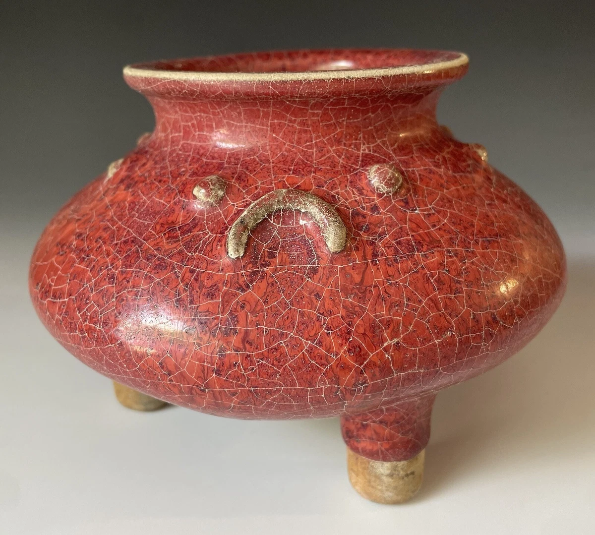 ⑤中国香炉 陶瓷中国风红色香炉| eBay